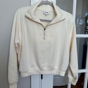 Darling Sweatshirt 1/4 zip NWT Sz S Cream
